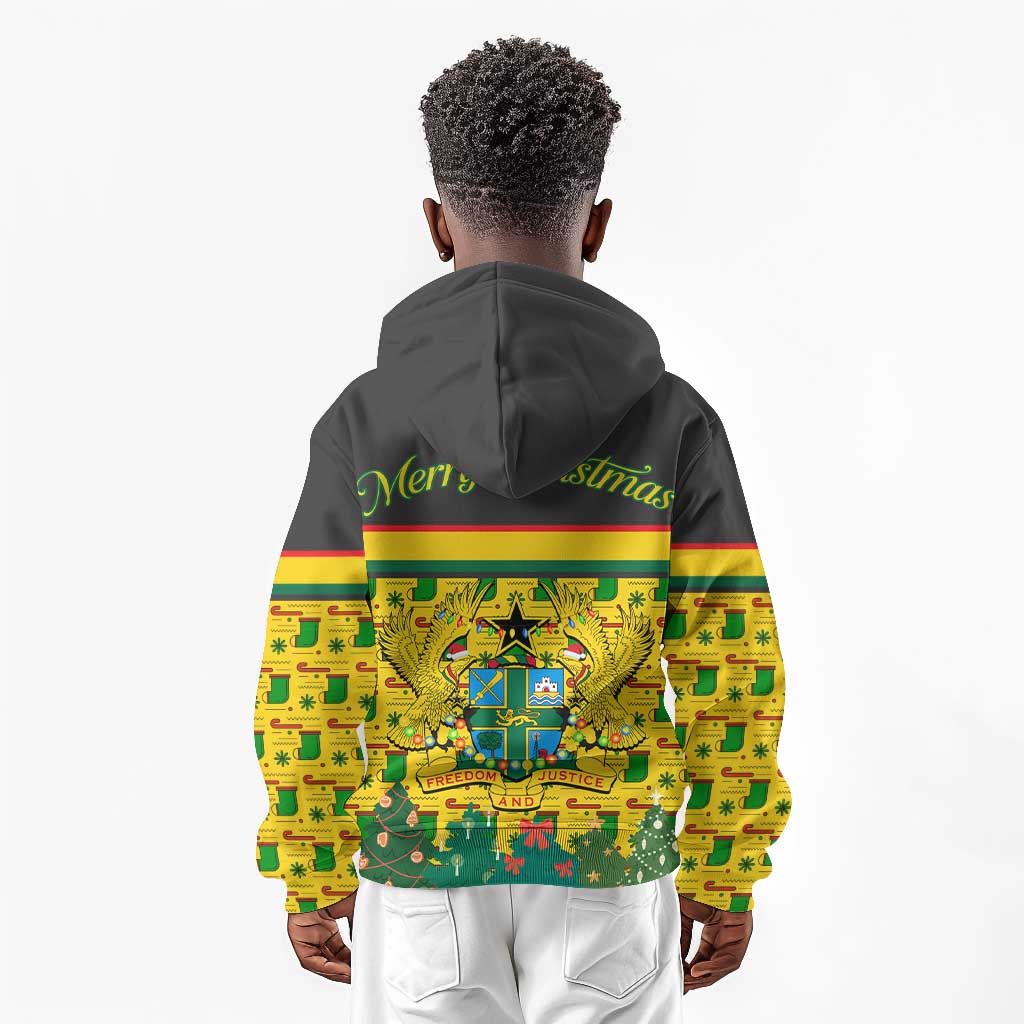 Ghana Christmas Kid Hoodie Santa Ornament National Coat of Arms and Festive - African Pride