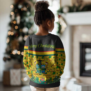 Ghana Christmas Kid Ugly Christmas Sweater Santa Ornament National Coat of Arms and Festive - African Pride