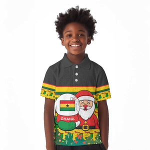 Ghana Christmas Kid Polo Shirt Santa Ornament National Coat of Arms and Festive - African Pride