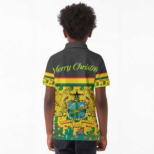 Ghana Christmas Kid Polo Shirt Santa Ornament National Coat of Arms and Festive - African Pride