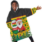 Ghana Christmas Kid Wearable Blanket Hoodie Santa Ornament National Coat of Arms and Festive - African Pride