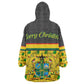 Ghana Christmas Kid Wearable Blanket Hoodie Santa Ornament National Coat of Arms and Festive - African Pride