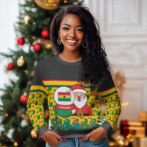 Ghana Christmas Ugly Christmas Sweater Santa Ornament National Coat of Arms and Festive - African Pride