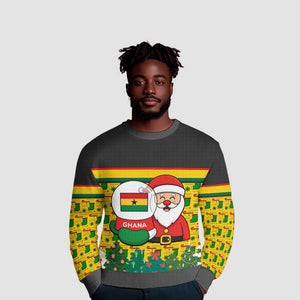 Ghana Christmas Ugly Christmas Sweater Santa Ornament National Coat of Arms and Festive - African Pride