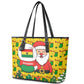 Ghana Christmas Leather Tote Bag Santa Ornament National Coat of Arms and Festive - African Pride