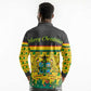 Ghana Christmas Long Sleeve Polo Shirt Santa Ornament National Coat of Arms and Festive - African Pride