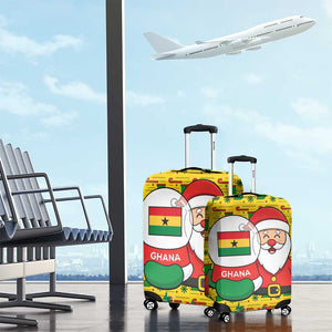 Ghana Christmas Luggage Cover Santa Ornament National Coat of Arms and Festive - African Pride