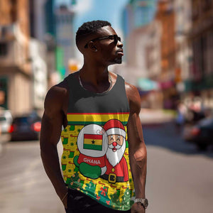 Ghana Christmas Men Tank Top Santa Ornament National Coat of Arms and Festive - African Pride