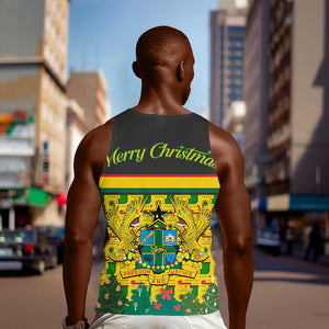 Ghana Christmas Men Tank Top Santa Ornament National Coat of Arms and Festive - African Pride