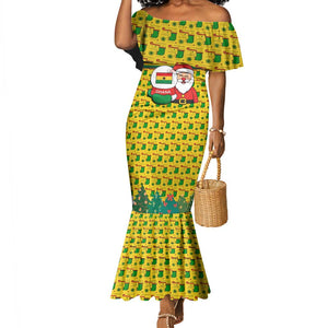 Ghana Christmas Mermaid Dress Santa Ornament National Coat of Arms and Festive - African Pride