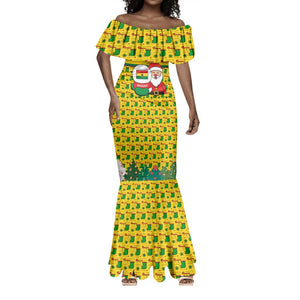 Ghana Christmas Mermaid Dress Santa Ornament National Coat of Arms and Festive - African Pride