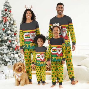 Ghana Christmas Pajama Set Santa Ornament National Coat of Arms and Festive - African Pride