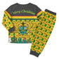 Ghana Christmas Pajama Set Santa Ornament National Coat of Arms and Festive - African Pride