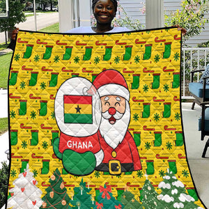 Ghana Christmas Quilt Santa Ornament National Coat of Arms and Festive - African Pride