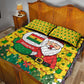 Ghana Christmas Quilt Bed Set Santa Ornament National Coat of Arms and Festive - African Pride
