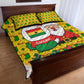 Ghana Christmas Quilt Bed Set Santa Ornament National Coat of Arms and Festive - African Pride