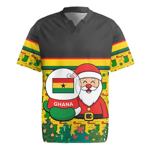 Ghana Christmas Rugby Jersey Santa Ornament National Coat of Arms and Festive - African Pride