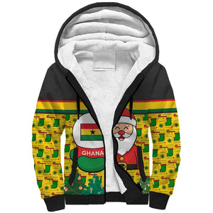 Ghana Christmas Sherpa Hoodie Santa Ornament National Coat of Arms and Festive - African Pride
