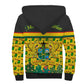 Ghana Christmas Sherpa Hoodie Santa Ornament National Coat of Arms and Festive - African Pride