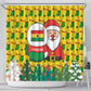 Ghana Christmas Shower Curtain Santa Ornament National Coat of Arms and Festive - African Pride
