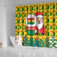 Ghana Christmas Shower Curtain Santa Ornament National Coat of Arms and Festive - African Pride