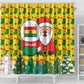 Ghana Christmas Shower Curtain Santa Ornament National Coat of Arms and Festive - African Pride