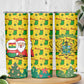 Ghana Christmas Skinny Tumbler Santa Ornament National Coat of Arms and Festive - African Pride