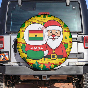 Ghana Christmas Spare Tire Cover Santa Ornament National Coat of Arms and Festive - African Pride
