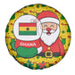 Ghana Christmas Spare Tire Cover Santa Ornament National Coat of Arms and Festive - African Pride