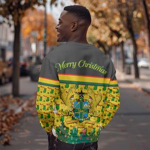 Ghana Christmas Sweatshirt Santa Ornament National Coat of Arms and Festive - African Pride
