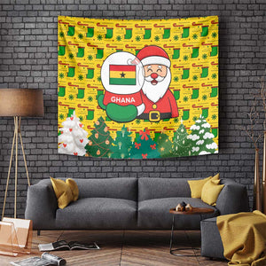 Ghana Christmas Tapestry Santa Ornament National Coat of Arms and Festive - African Pride