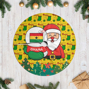 Ghana Christmas Tree Skirt Santa Ornament National Coat of Arms and Festive - African Pride