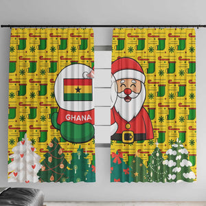 Ghana Christmas Window Curtain Santa Ornament National Coat of Arms and Festive - African Pride
