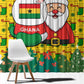 Ghana Christmas Window Curtain Santa Ornament National Coat of Arms and Festive - African Pride
