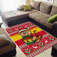 Ghana Christmas Area Rug Monkey Holding Gift Ghana Map and Festive - African Pride