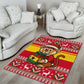 Ghana Christmas Area Rug Monkey Holding Gift Ghana Map and Festive - African Pride