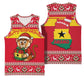 Ghana Christmas Basketball Jersey Monkey Holding Gift Ghana Map and Festive - African Pride