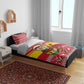Ghana Christmas Bedding Set Monkey Holding Gift Ghana Map and Festive - African Pride