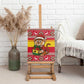 Ghana Christmas Canvas Wall Art Monkey Holding Gift Ghana Map and Festive - African Pride