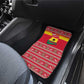 Ghana Christmas Car Mats Monkey Holding Gift Ghana Map and Festive - African Pride