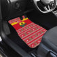 Ghana Christmas Car Mats Monkey Holding Gift Ghana Map and Festive - African Pride