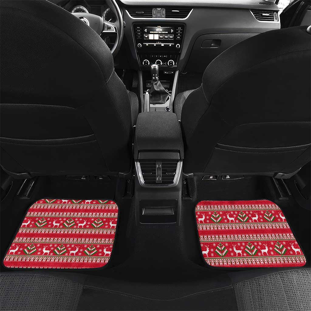 Ghana Christmas Car Mats Monkey Holding Gift Ghana Map and Festive - African Pride