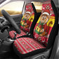 Ghana Christmas Car Seat Cover Monkey Holding Gift Ghana Map and Festive - African Pride