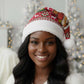 Ghana Christmas Santa Hat Monkey Holding Gift Ghana Map and Festive - African Pride