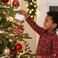 Ghana Christmas Stocking Monkey Holding Gift Ghana Map and Festive - African Pride
