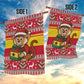 Ghana Christmas Garden Flag Monkey Holding Gift Ghana Map and Festive - African Pride