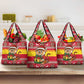 Ghana Christmas Grocery Bag Monkey Holding Gift Ghana Map and Festive - African Pride