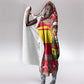 Ghana Christmas Hooded Blanket Monkey Holding Gift Ghana Map and Festive - African Pride
