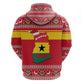Ghana Christmas Hoodie Monkey Holding Gift Ghana Map and Festive - African Pride