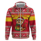 Ghana Christmas Hoodie Monkey Holding Gift Ghana Map and Festive - African Pride